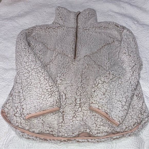 Playing for Keeps Pullover Sweater Sherpa Teddy Fleece - Picture 3 of 12